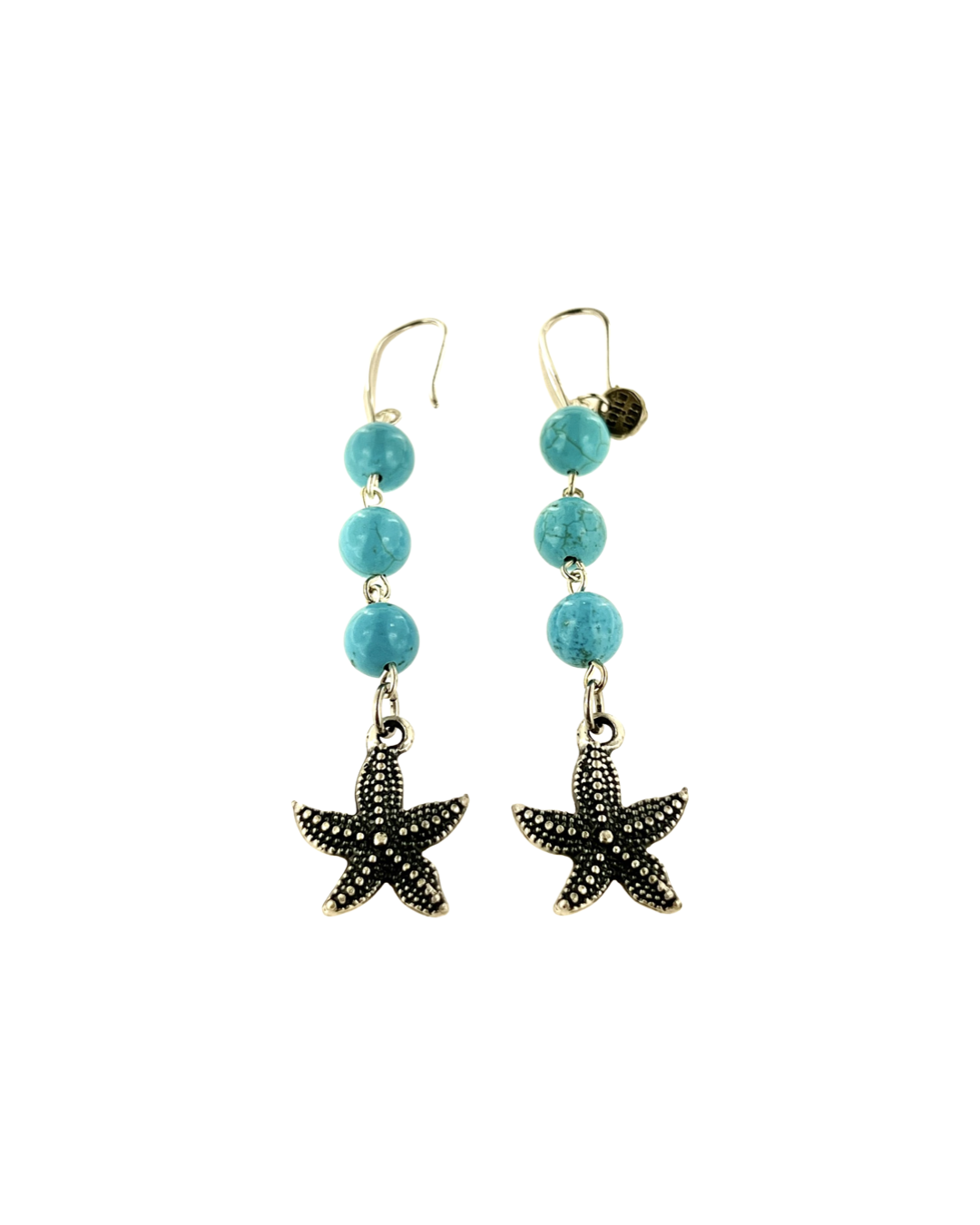 ORECCHINI PIETRE TURCHESE e STELLE MARINE